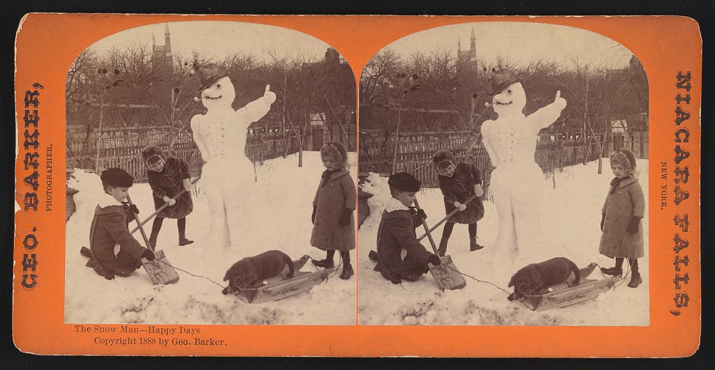 This stereoscope card was photographed by George Barker, in, Niagara Falls, New York circa 1888. This image and many pieces of history can be found on Library of Congress’s digital archive. https://www.loc.gov/item/90709349/