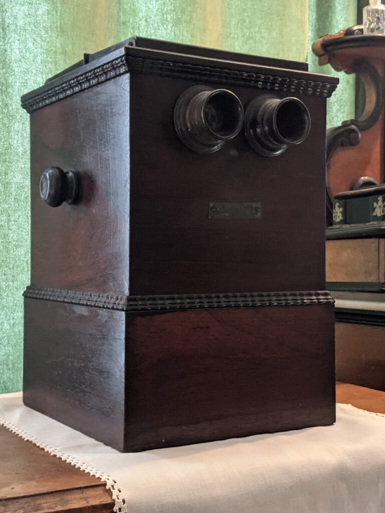This Becker Viewer circa 1860 is one of the many interactive objects on display at the Avery-Copp House museum.